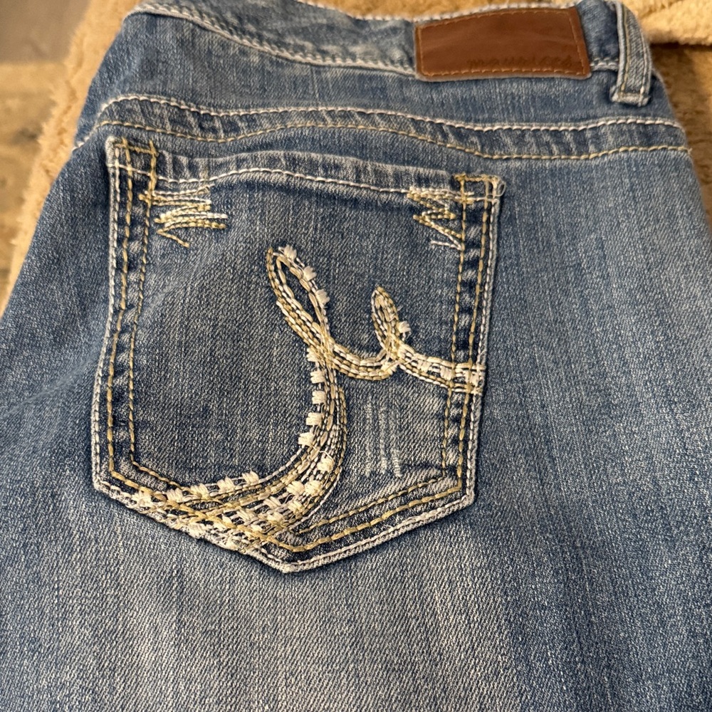 Maurices Blue Jeans with Embroidered Pocket